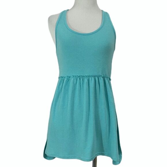 Free Press Teal Sky Vented Ruffle Racerback Tank - Picture 3 of 8